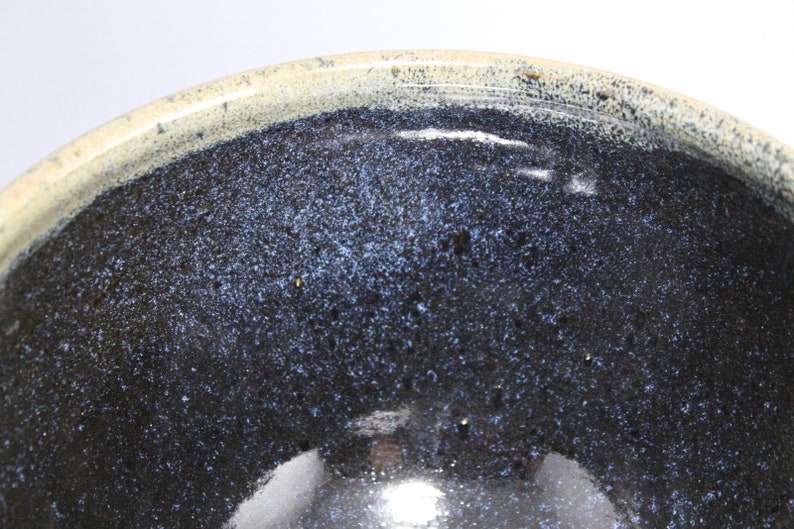 Rainy Day Glossy Ceramic Stamped Large Ceramic Bowl