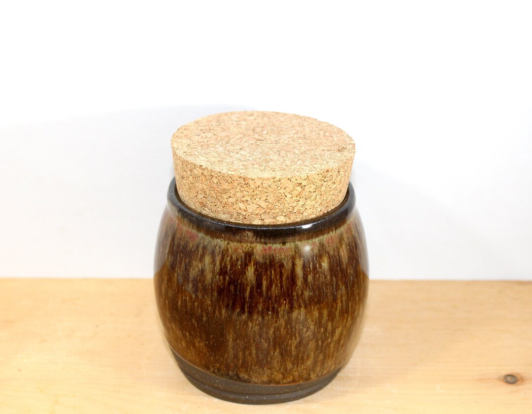 Chubby Ceramic Corked Bottle Jar Etsy