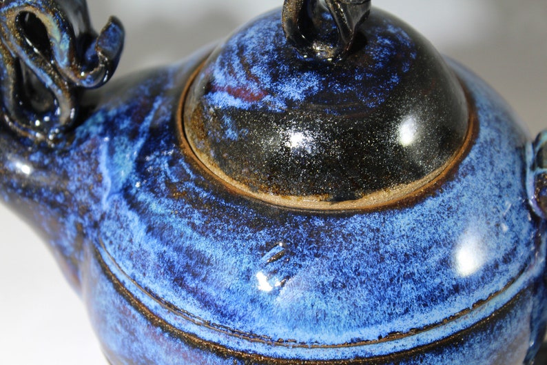 Handmade Ceramic Clay Aurora Glaze Teapot