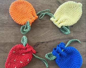 Handmade Crochet Fruit Pouch