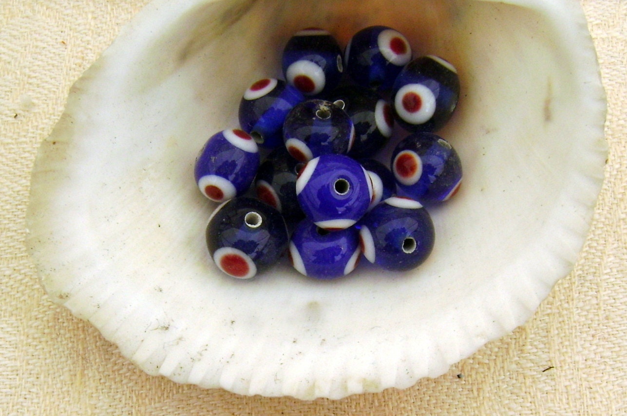 Bead Pattern 18: Anglo-saxon Blue and Red Eye Bead (reproduction) - Etsy