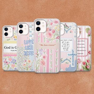 Cute Christian Phone Case Psalm Scripture Cover for iPhone 17E, 16, 15, 14, 13, 12, Samsung S26, S25, S24, S23Fe, A16, A56, Pixel 10, 9Pro