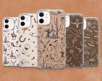 Rodeo Phone Case Cowboy Western Cover for iPhone 17E, 16, 15, 14, 13, 12, Samsung S26, S25, S24, S23Fe, A16, A56, Pixel 10, 9Pro