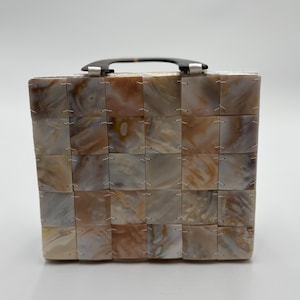 Bolsa vintage em madrepérola | Bolsa com mosaico iridescente | Bolsa de ombro com detalhes em madrepérola natural | Bolsa boho para a noite | Bolsa vintage marcante