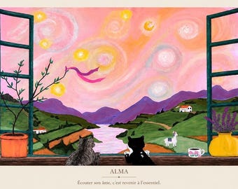 Kunstdruck „Alma“ nach einem Originalgemälde, signiert Maëlys.