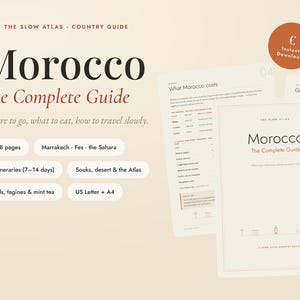 Morocco Travel Guide, Marrakech Fes Sahara Itinerary (Digital Download)