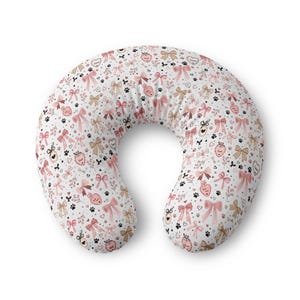 Coquette | Puppy-Love | Hearts and Bows | Nursing Pillow Cover | Floral Nursery Pattern