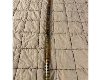Vtg Handcarved Handpainted Walking Cane From Mexico