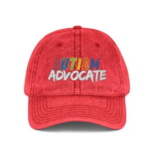 Autism Advocate Embroidered Cap | Vintage Dad Hat, Awareness Colors