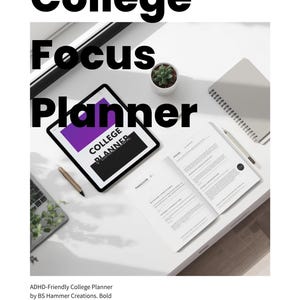 BS Hammer College Focus Planner - ADHD-Friendly Digital PDF for Students
