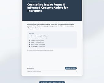 Pacchetto di moduli per l'ammissione al trattamento, consenso del cliente compilabile (download in PDF)