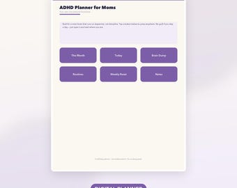 Agenda digitale giornaliera per mamme con ADHD, con link ipertestuali (PDF di GoodNotes)