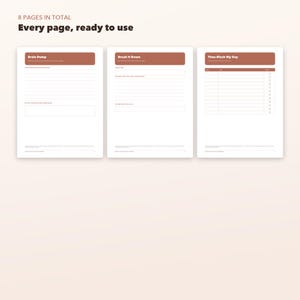 Werkboek voor executieve functies (printbaar), plannings- en tijdmanagementvaardigheden voor ADHD, taakinitiatie en studietools (PDF) afbeelding 6