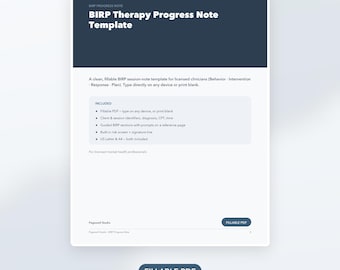 Modello compilabile per la nota di progresso della terapia BIRP per i medici (PDF)