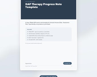 Modello compilabile per la nota di progresso della terapia DAP per i medici (PDF)