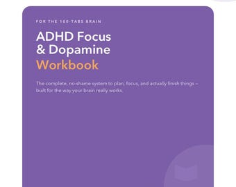 ADHD Focus & Dopamine-werkboek, afdrukbare planner (directe download)