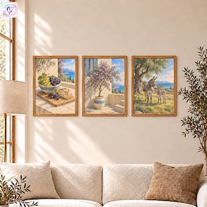 set of three prints, mediterranean home, woven basket art, set of three prints, coastal cottage, mediterranean, warm neutral art