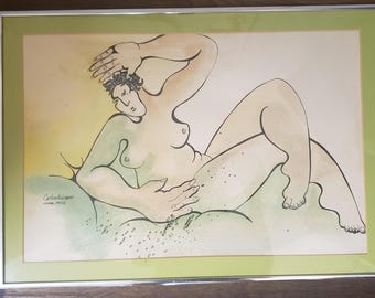 ORIGINAL INK WASH Painting  By Linda Carter Holman