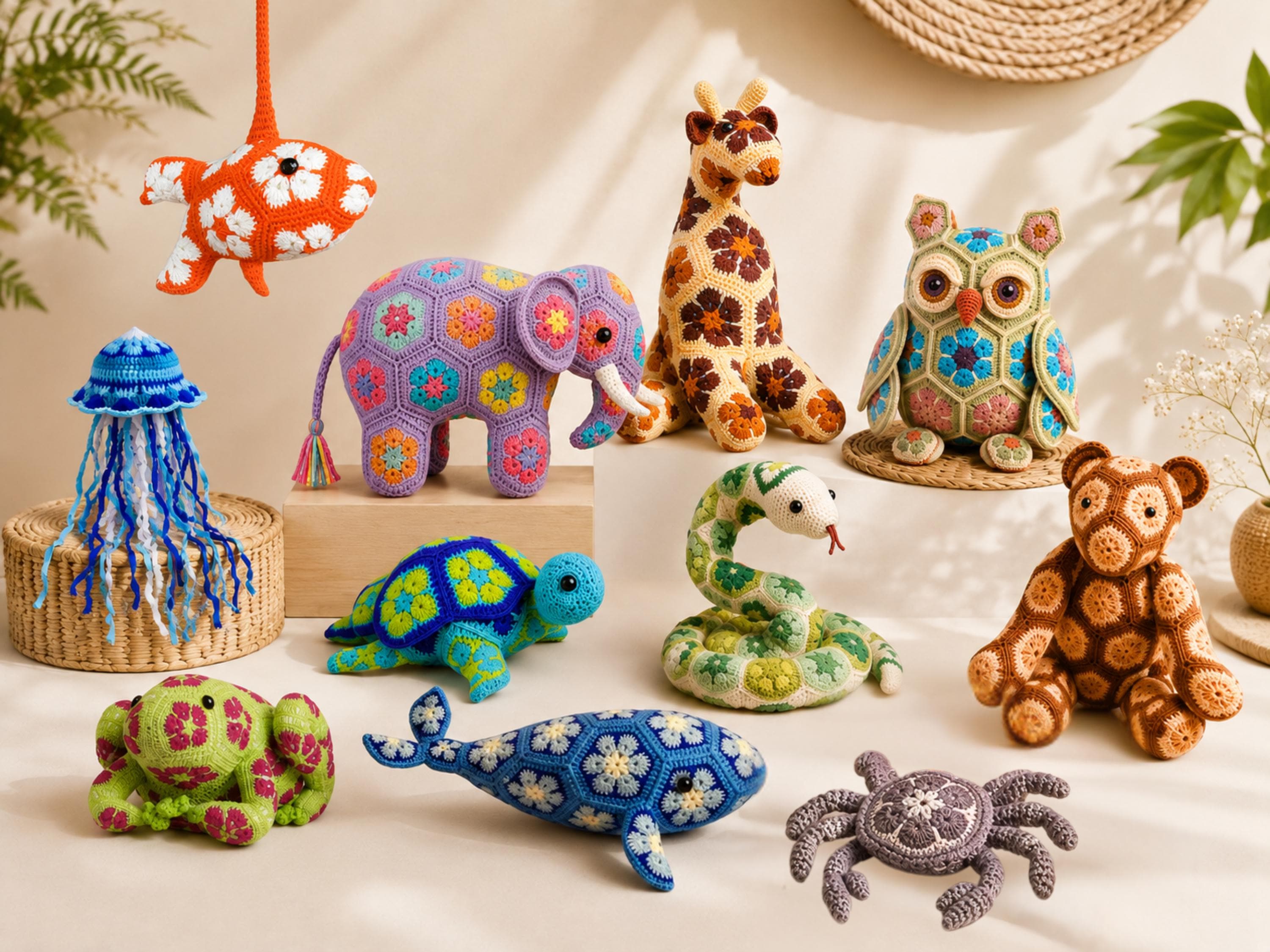 African flower amigurumi - Etsy 日本