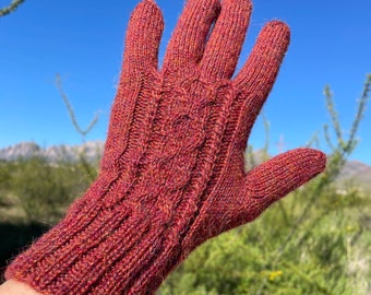 Alpaca yarn gloves.Hand Knitted Mittens, Gloves, Size M, Warm and cozy. Ready to Ship. Winter accessories. Gloves for women