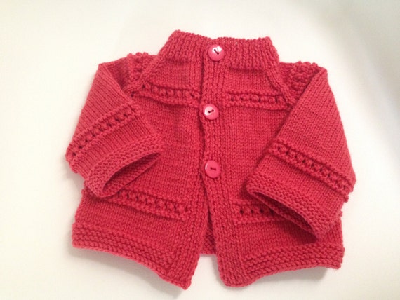 newborn red cardigan