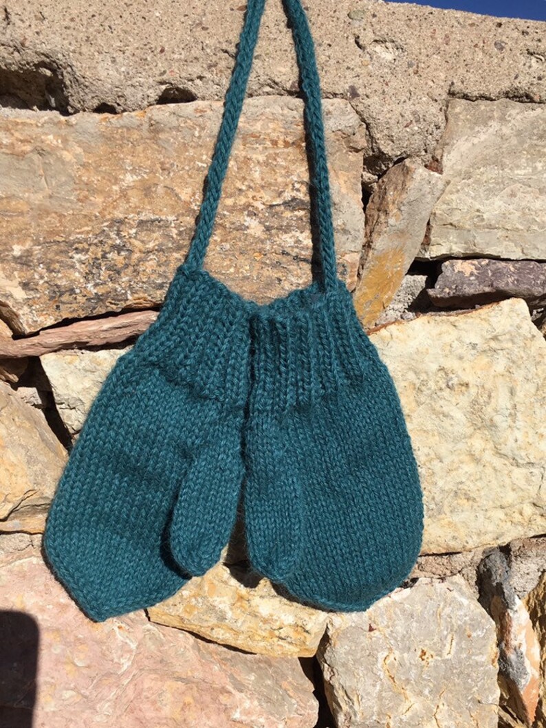 Toddler mittens with string. Kids mittens.Size for 24 months Etsy