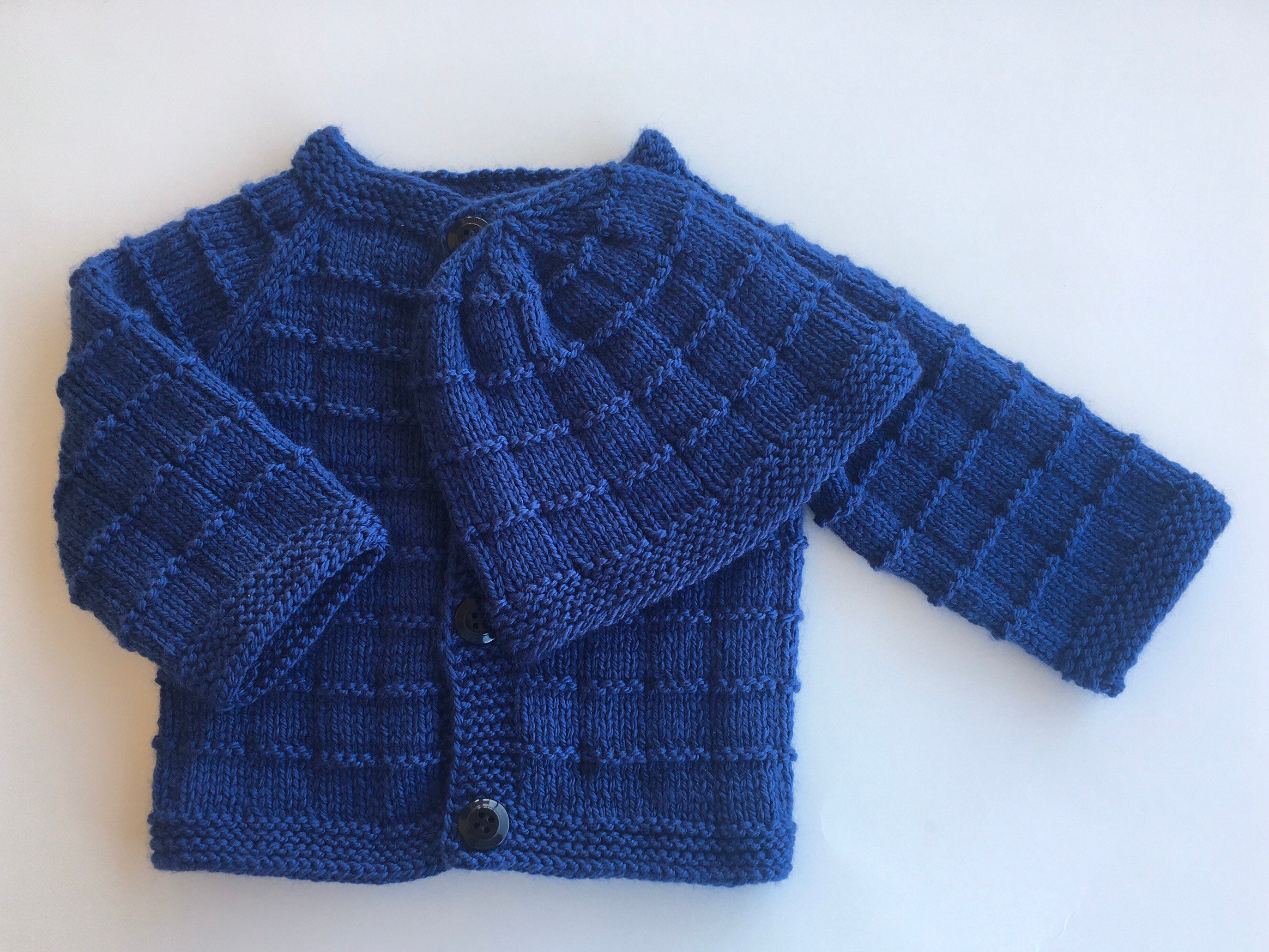 Hand Knitted Sweater Set Cardigan and Hat for Boy or Girl 3 - Etsy