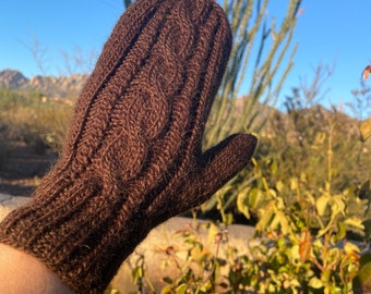 Hand Knitted Mittens Alpaca Mittens Warm and cozy Ready to Ship winter accessories women mittens hand warmers. Rowan yarn
