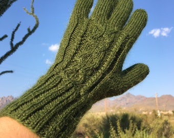 Alpaca yarn gloves.Hand Knitted Mittens, Gloves, Size L, Warm and cozy. Ready to Ship. Winter accessories. Gloves for women