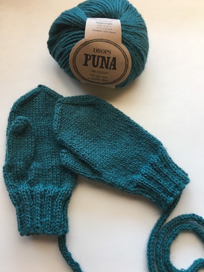 Toddler Mittens With String. Kids Mittens.size for 24 Years Etsy