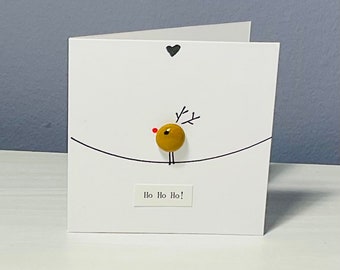 Fused Glass Reindeer Christmas Card