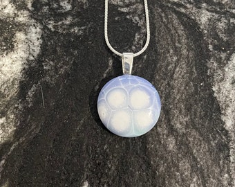 Fused Glass Sterling Silver Pendant