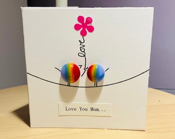 Fused Glass Mothers Day Card