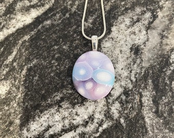 Fused Glass Sterling Silver Pendant