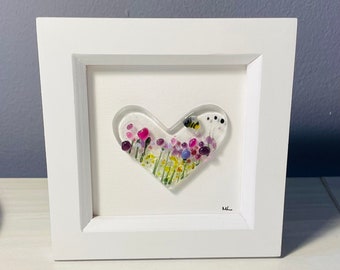 Fused Glass Heart Picture