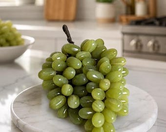 Groene onyx marmerdruiven | Handgemaakt | Druivencluster met 100 kralen | Druivendecoratie | Keukendecoratie | Natuursteendruiven | Moederdagcadeau