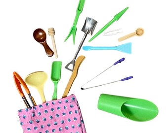 Sensory bin play tool set, sensory kit, hands on fine motor practice, tongs, scoops, spoons, shovel, small world play, ikea flisat, trofast