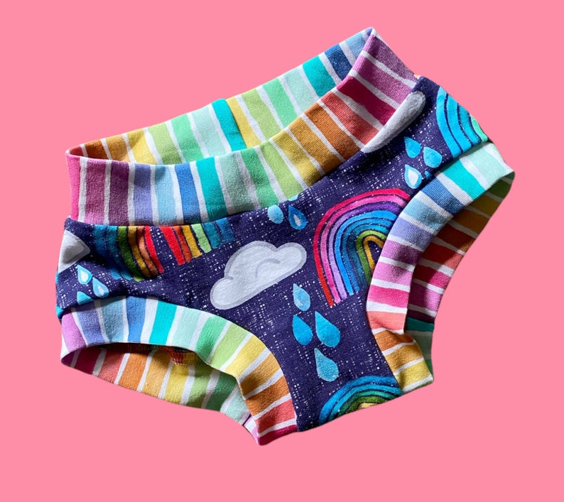 Montessori style learning underwear, baby, toddler, kids underwear, EC organic underpants, soft comfortable undies, colorful gender neutral image 5