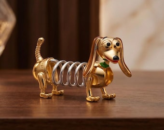 Disney Slinky Dog Charm Pendant, Toy Inspired Necklace Charm, Cute Dog Jewelry, Bracelet Charm, Gift for Disney Fans Handmade Silver Pendant