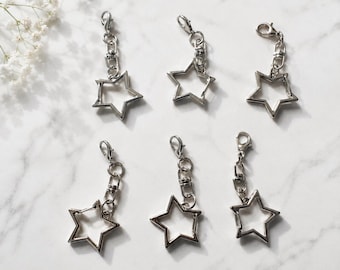 Cierre de llavero de estrella (solo como complemento), herrajes para colgantes de bolso DIY, accesorio de ganchillo, accesorio para llavero, herrajes para juguetes de peluche, llavero