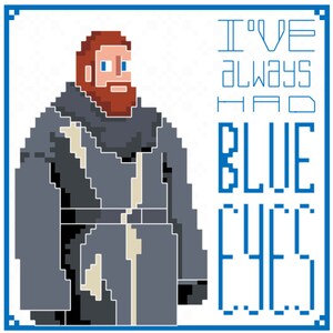 S8EP1 - Blue Eyes - PDF Cross-stitch Pattern - Instant Download