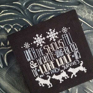 Night Gathers, Valar Morghulis, &amp; Lone Wolf Bundle - PDF Cross-stitch ...