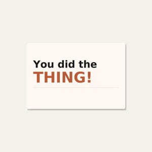 Neurodivergent Achievement Card | You Did The Thing | ADHD Autism Celebration Greeting