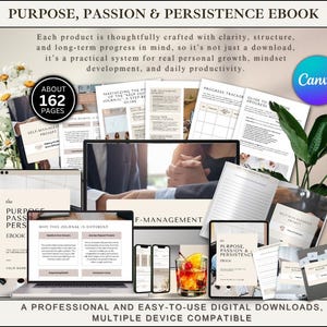 Maîtrisez votre raison d'être, votre passion et votre persévérance : livre numérique, cahier d'exercices de développement personnel, guide pour trouver sa voie, journal de découverte de soi, livre numérique de motivation.