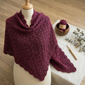 Crochet Rectangle Shawl Pattern, Beginner Friendly Shawl, Rectangle Wrap Crochet Guide, Crochet Blanket Shawl Pattern PDF, Digital Download.