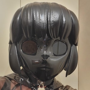 中古　着ぐるみ　マスク 黒ロング赤目 ウィッグ傷あり kigurumi Kigurumi full mask - Etsy 日本