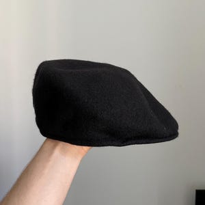 Vintage black kangol beret wool 504, model 0397BC wool 504 image 4