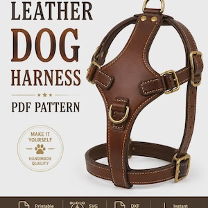 Leather Dog Harness Cutting Guide Pdf | Xs–Xl Measurement Pattern | Diy Leathercraft Digital Download