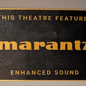 Dolby Atmos Cinema Sign – Textured Black Gold Home Theater Decor image 7