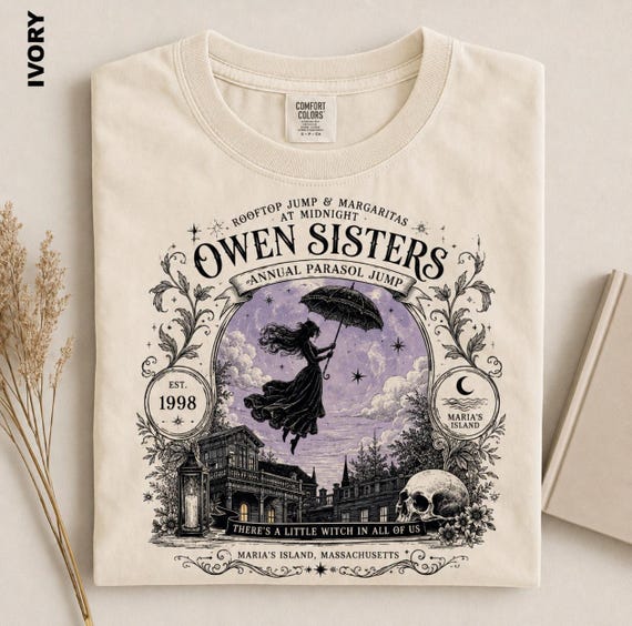 Owens Sisters Annual Parasol Jump Comfort Colors Shirt, Practical Magic Witch Tee, Midnight Margaritas, 90s Movie Fan Gift Sweater